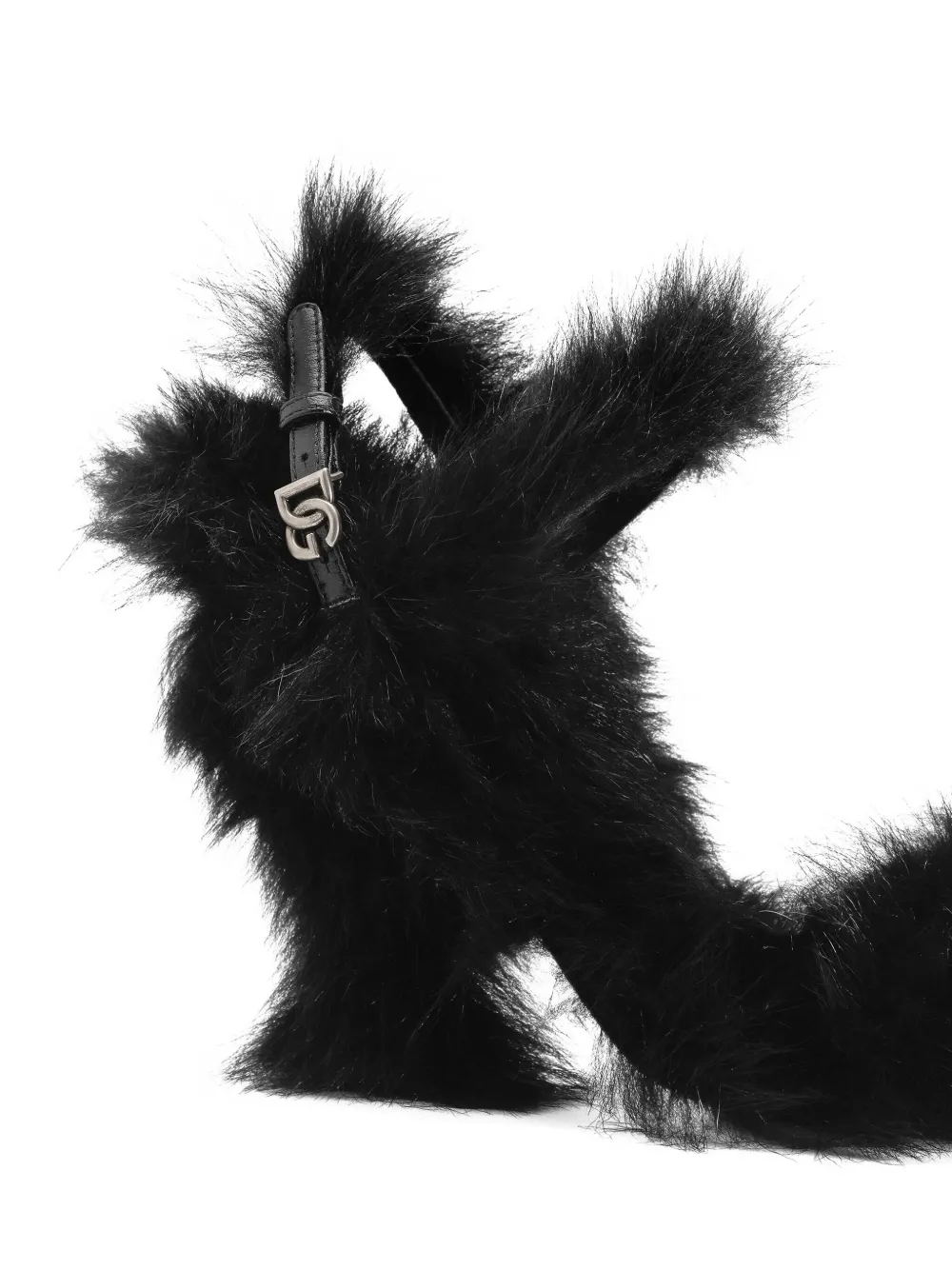 Dolce & Gabbana 105 mm sandalen met afwerking en gesp Zwart