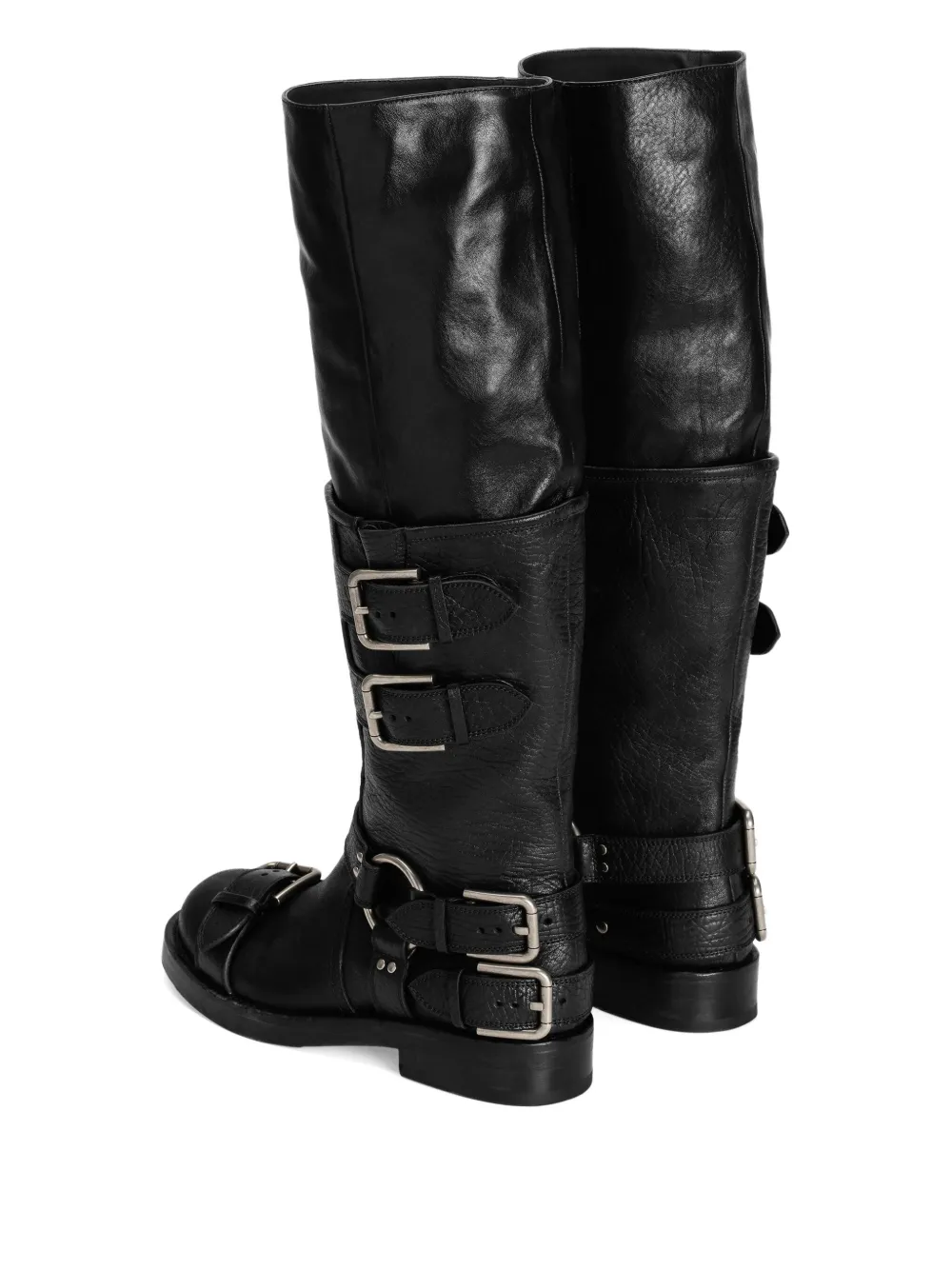 Dolce & Gabbana buckle-detail leather boots Black