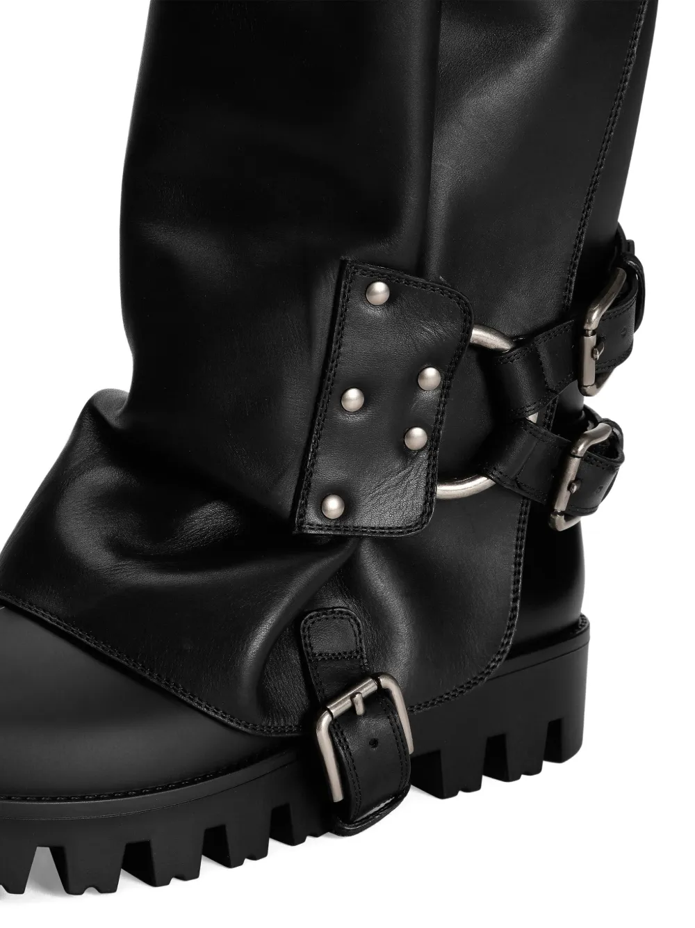 Dolce & Gabbana Boots In Rubber And Calfskin In Black