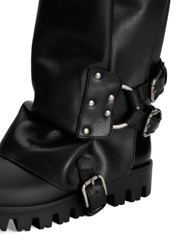 Dolce & Gabbana buckle-strap Biker Boots | Black | FARFETCH ID
