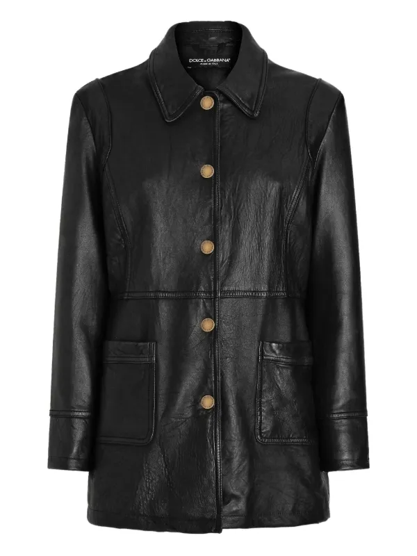 Dolce & Gabbana レザージャケット | ブラック | FARFETCH JP
