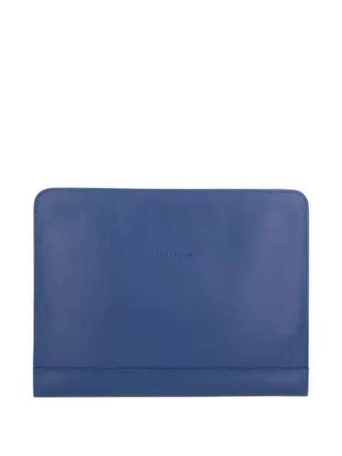 Longchamp leather zip-around tech case