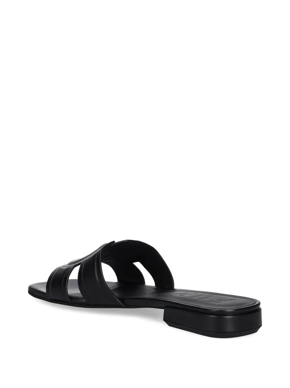 Furla Sandalen met logo-reliëf Zwart