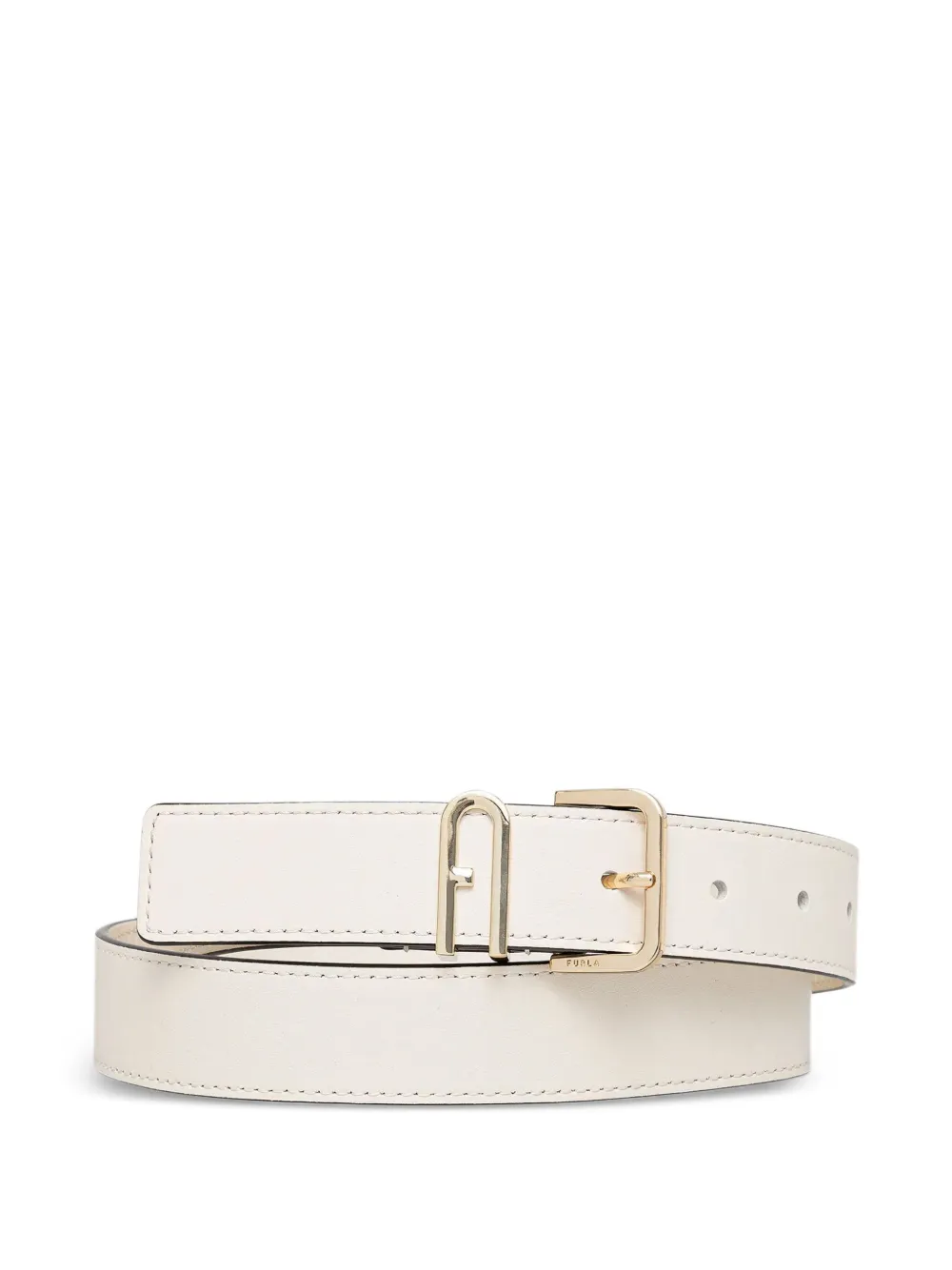 Furla leather buckle belt | White | Image 1