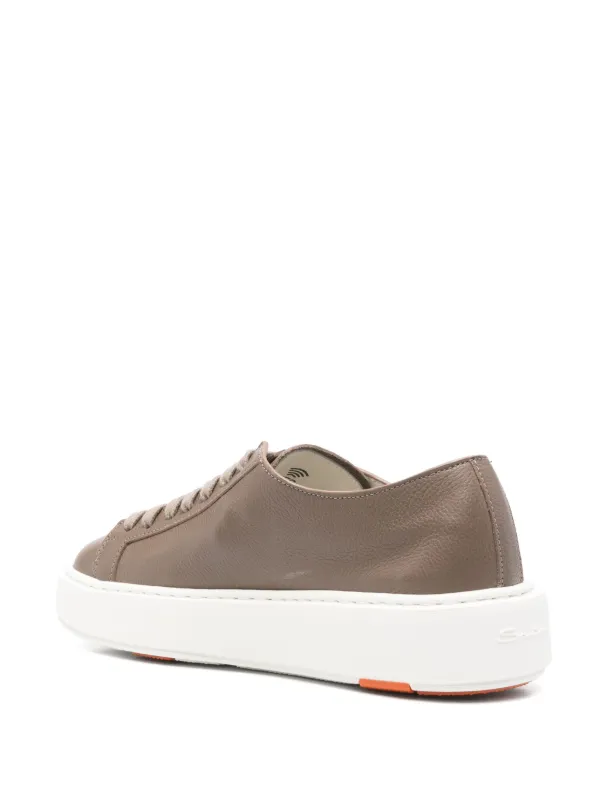Santoni lace-up Leather Trainers Brown FARFETCH TR