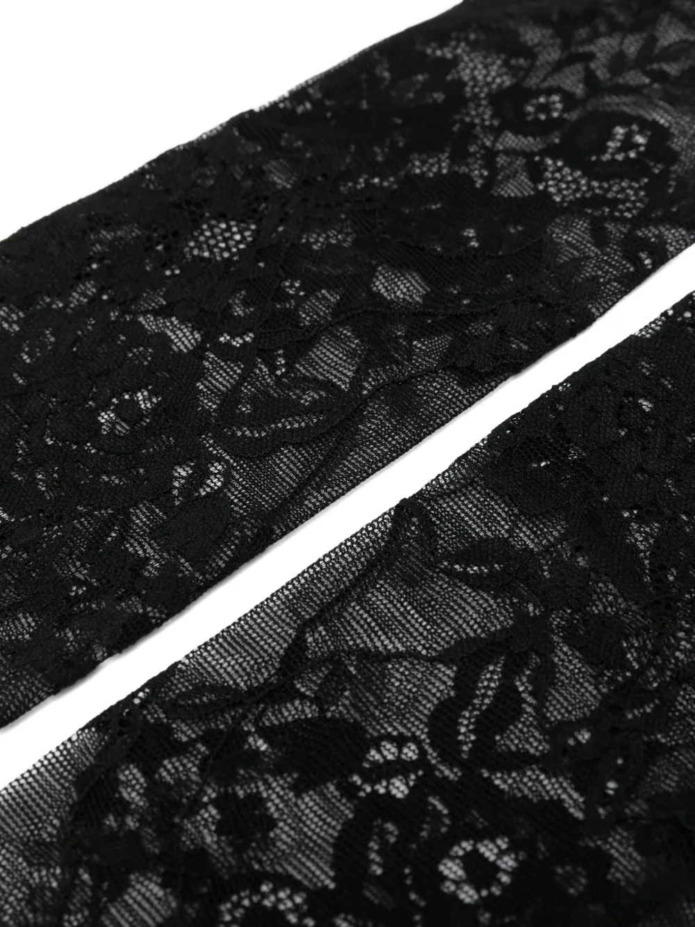 Giuseppe Di Morabito Handschoenen met bloemenkant Zwart