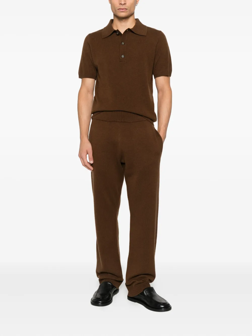 Entire Studios Buttoned Polo Shirt In Brown