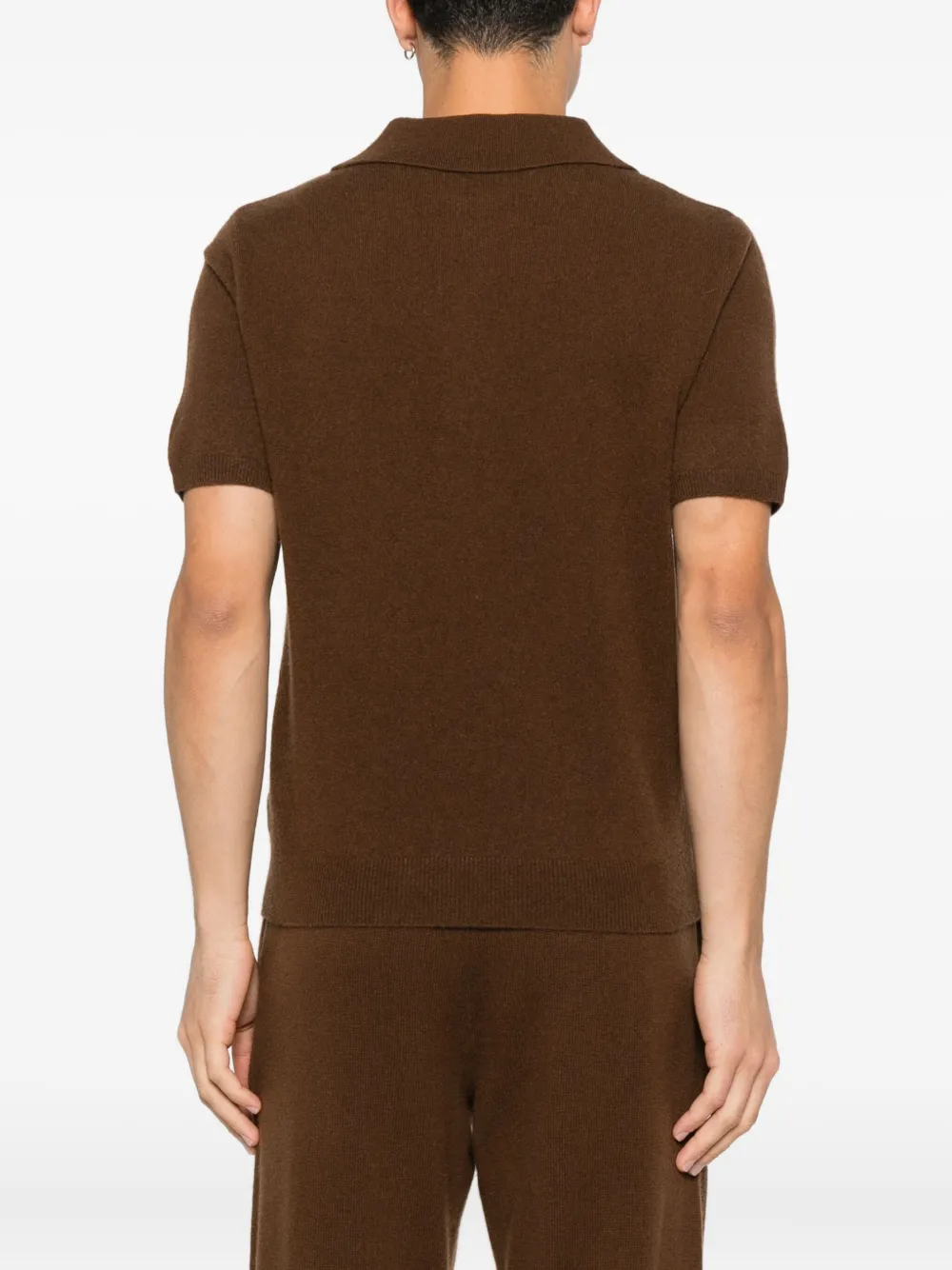 ENTIRE STUDIOS Poloshirt met knopen Bruin