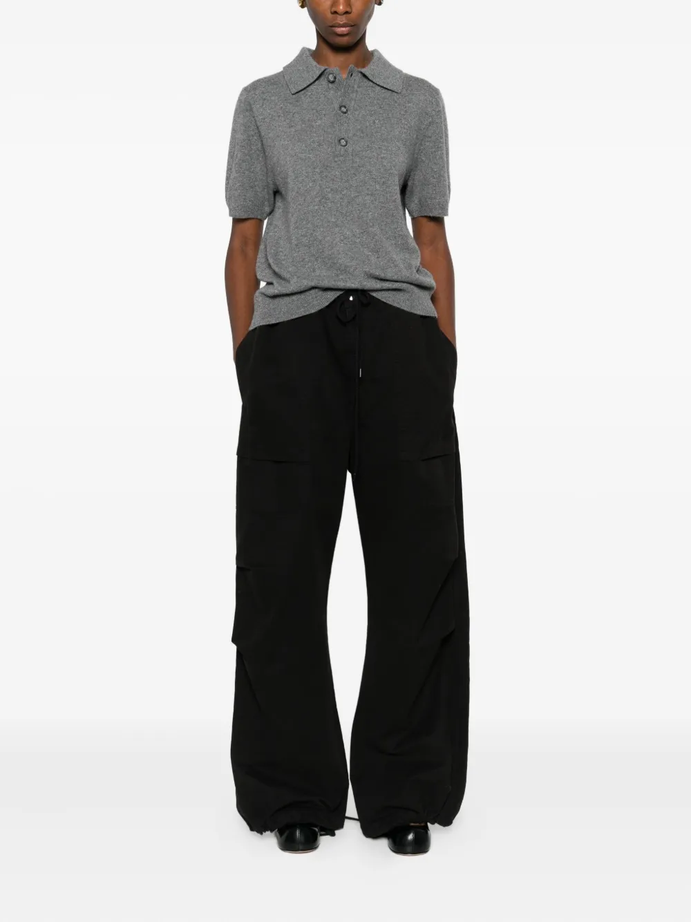 ENTIRE STUDIOS Poloshirt met knoopsluiting Grijs