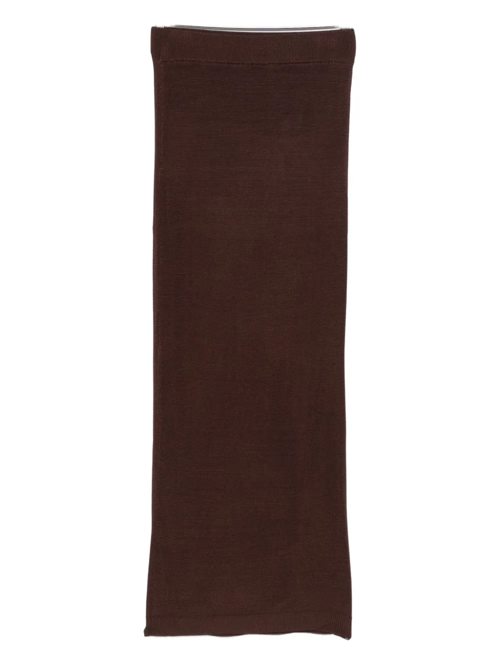 Entire Studios Ribbed Midi Skirt In Brown