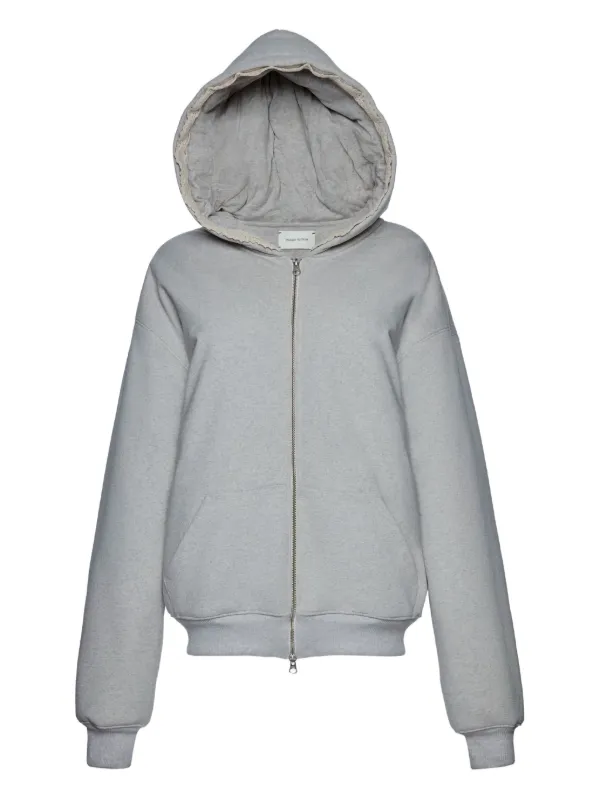 Magda Butrym Lace-trimmed Hoodie in Grey