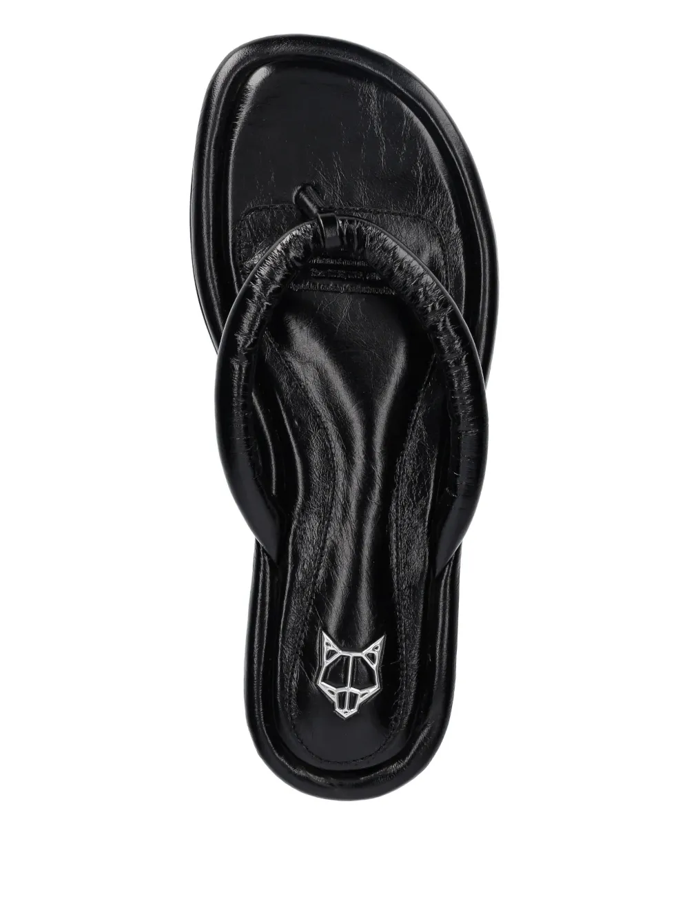 NAKED WOLFE Grenada leren gedraaide sandalen Zwart