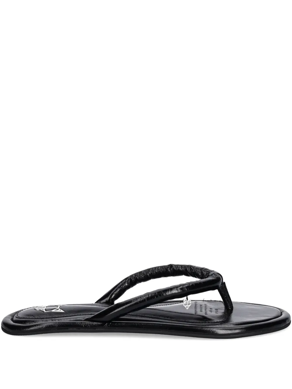 NAKED WOLFE Grenada leather twisted thong sandals | Black | Image 1