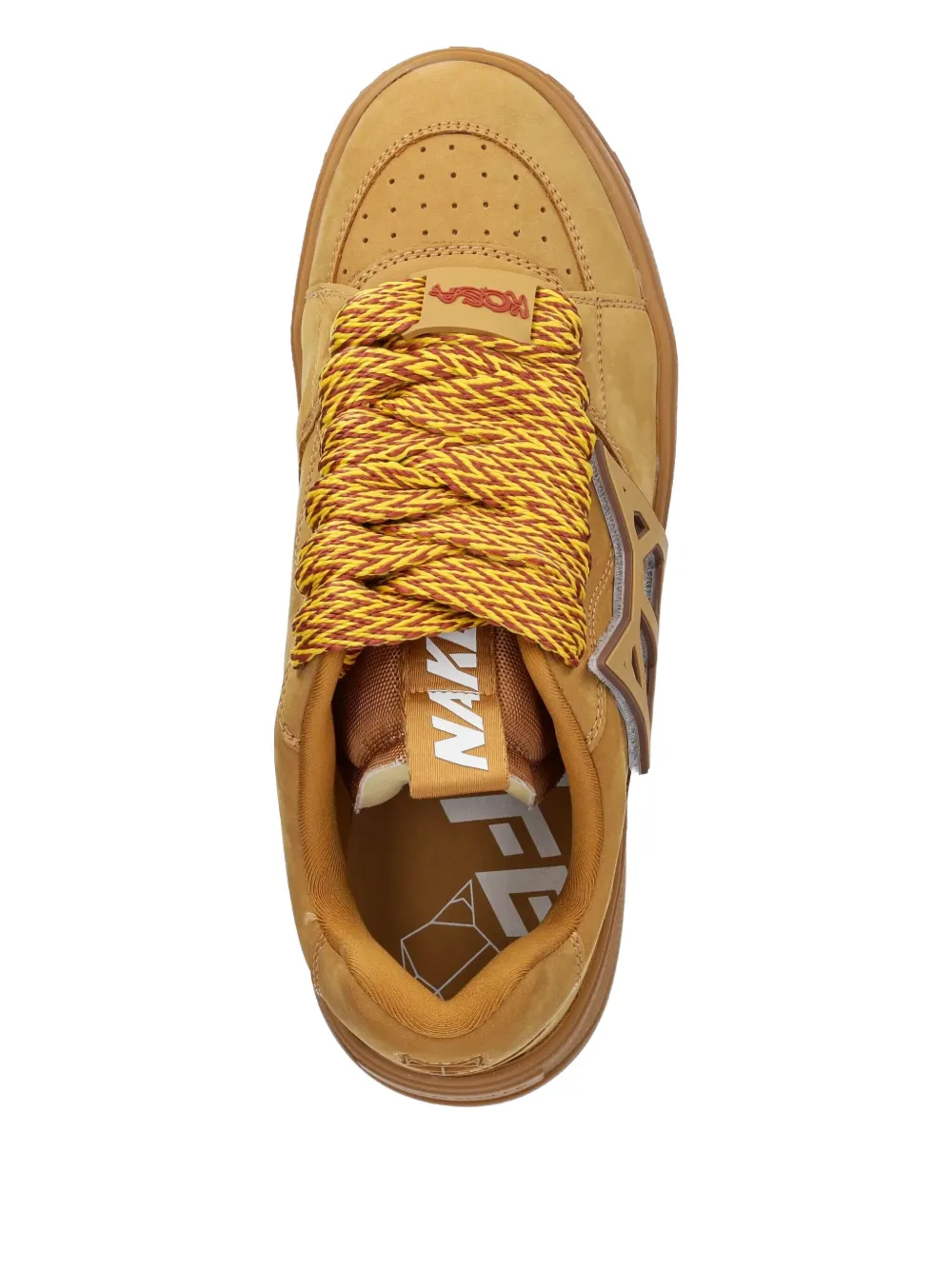 NAKED WOLFE Kosa sneakers met plateauzool en logoplakkaat Bruin