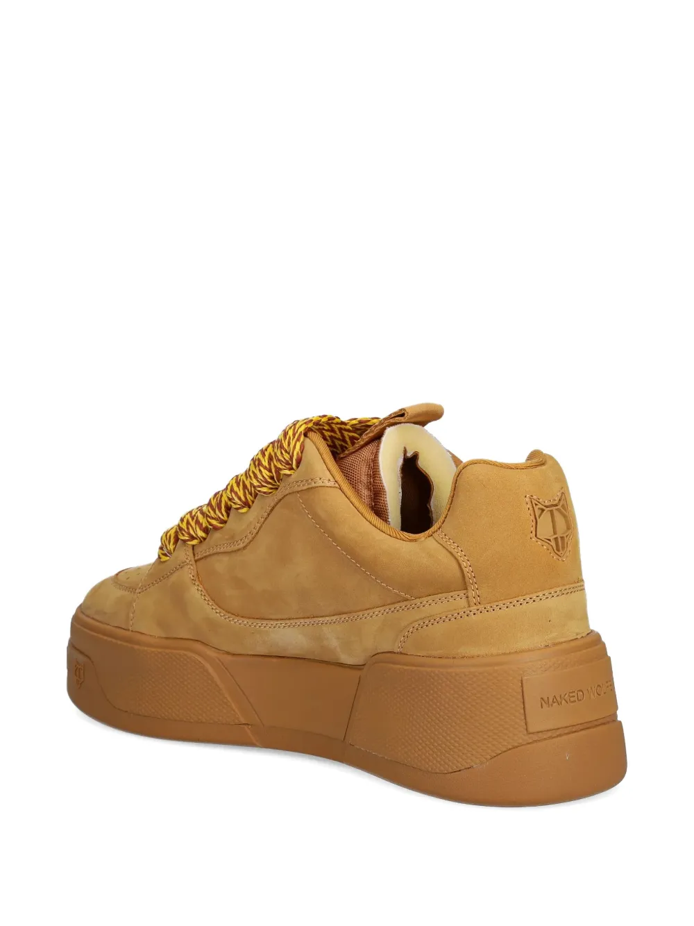 NAKED WOLFE Kosa sneakers met plateauzool en logoplakkaat Bruin