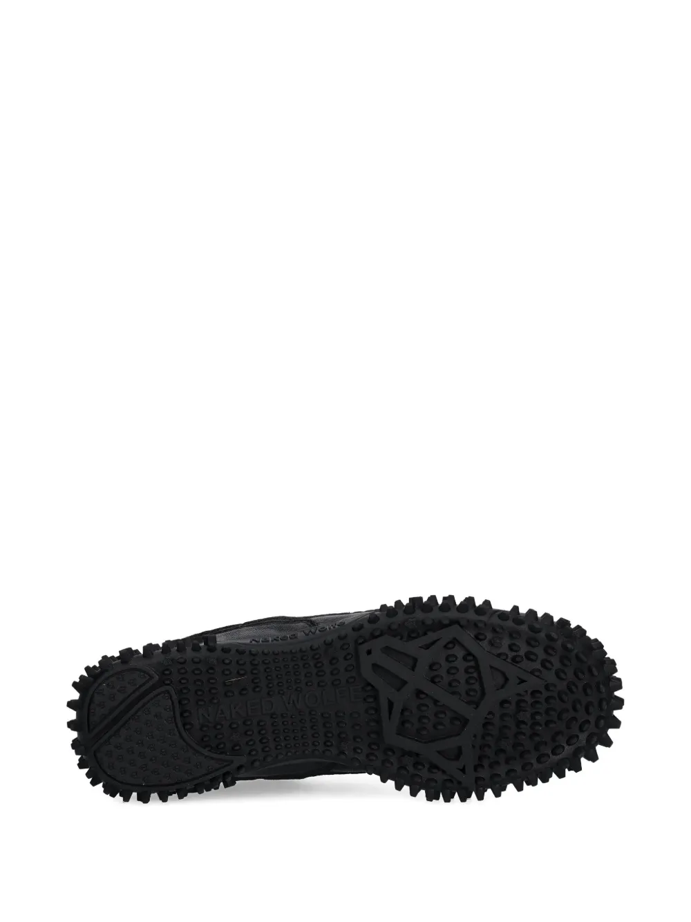 NAKED WOLFE Island lace-up studded sneakers Zwart