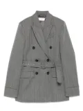 RACIL belted double-breasted blazer - Grey