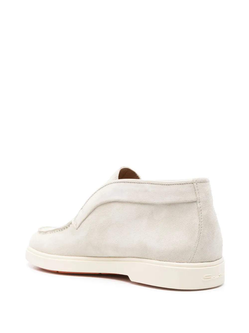 Santoni slip-on suede ankle boots Beige