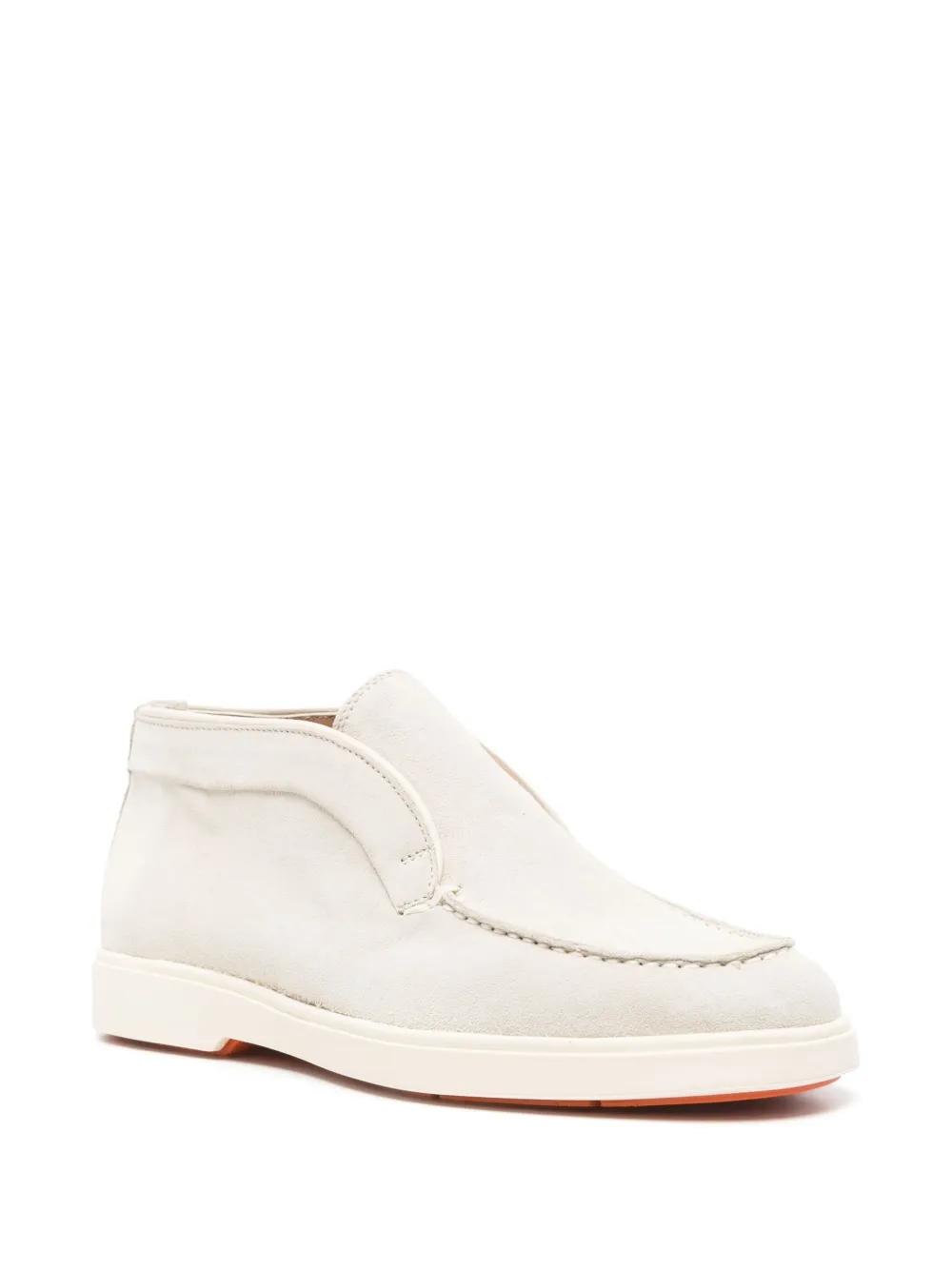 Santoni slip-on suede ankle boots Beige