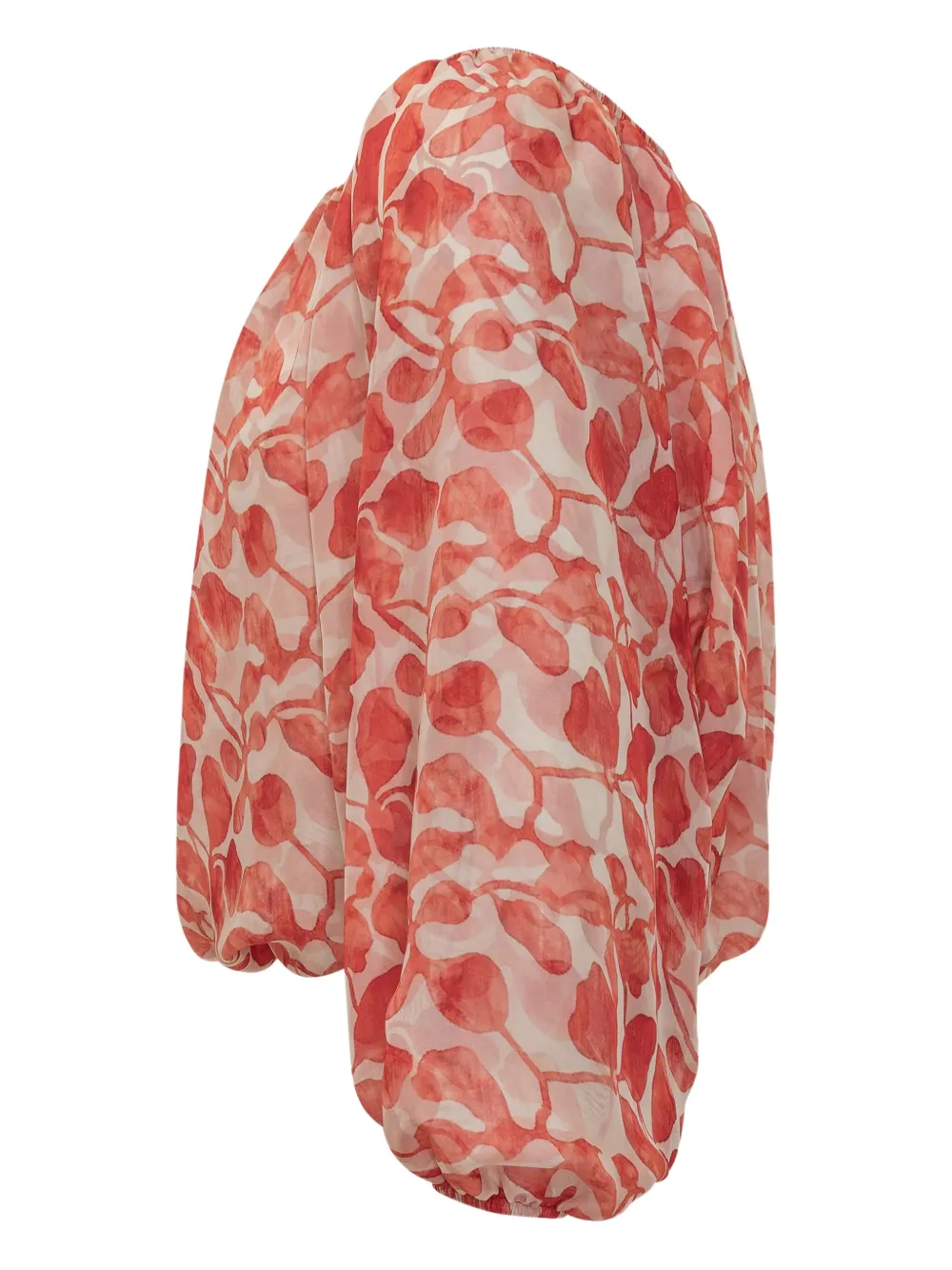 CHIARA BONI La Petite Robe Toru off-shoulder top met print Rood