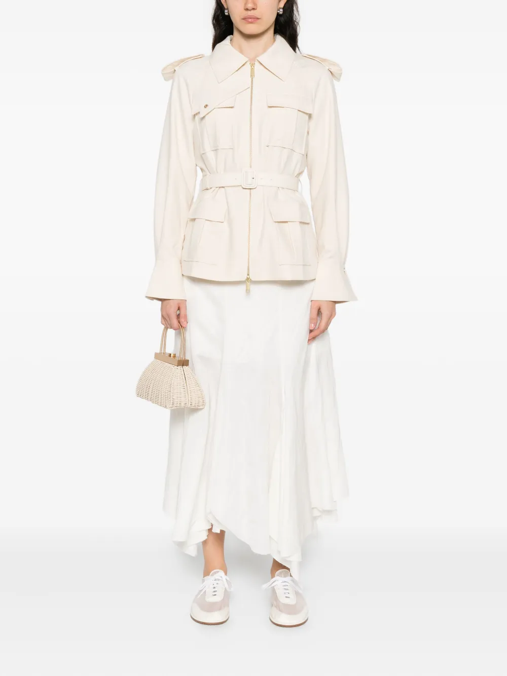 Self-Portrait belted twill jacket | Military Jackets | Image 2