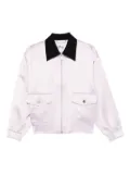 Self-Portrait contrast-collar jacket - Purple