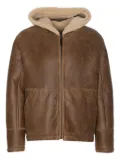 YVES SALOMON HOMME reversible hooded shearling jacket - Neutrals