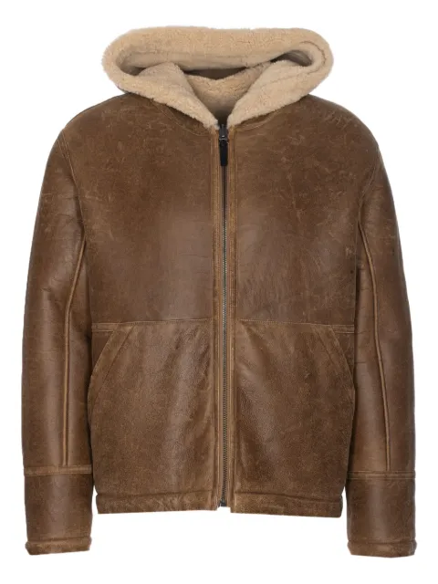 YVES SALOMON HOMME reversible hooded shearling jacket