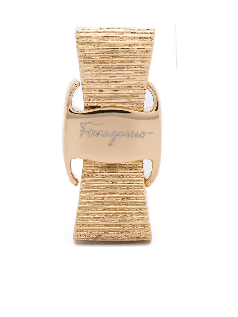 Ferragamo bow-shaped earrings - ゴールドトーン Ferragamo bow-shaped earrings - ゴールドトーン
