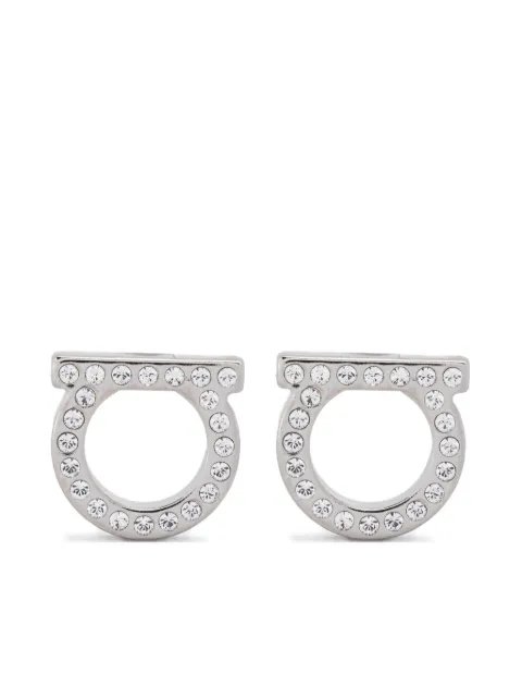 Ferragamo crystal-embellished Gancini earrings
