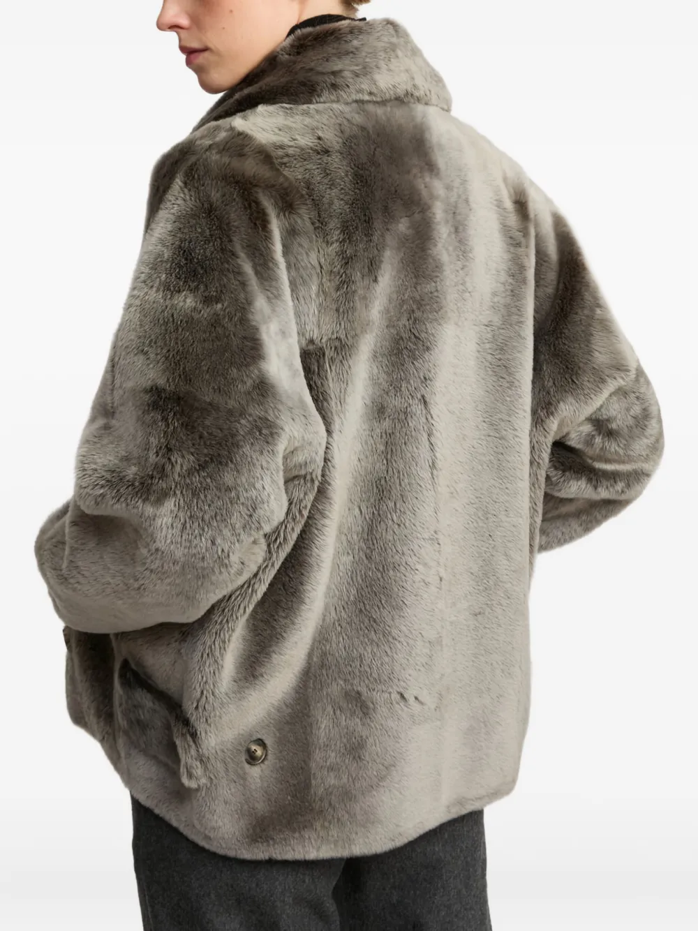 Yves Salomon Wool Double-breasted Coat In Green