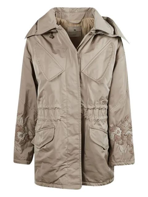 Ermanno Scervino hooded embroidered coat