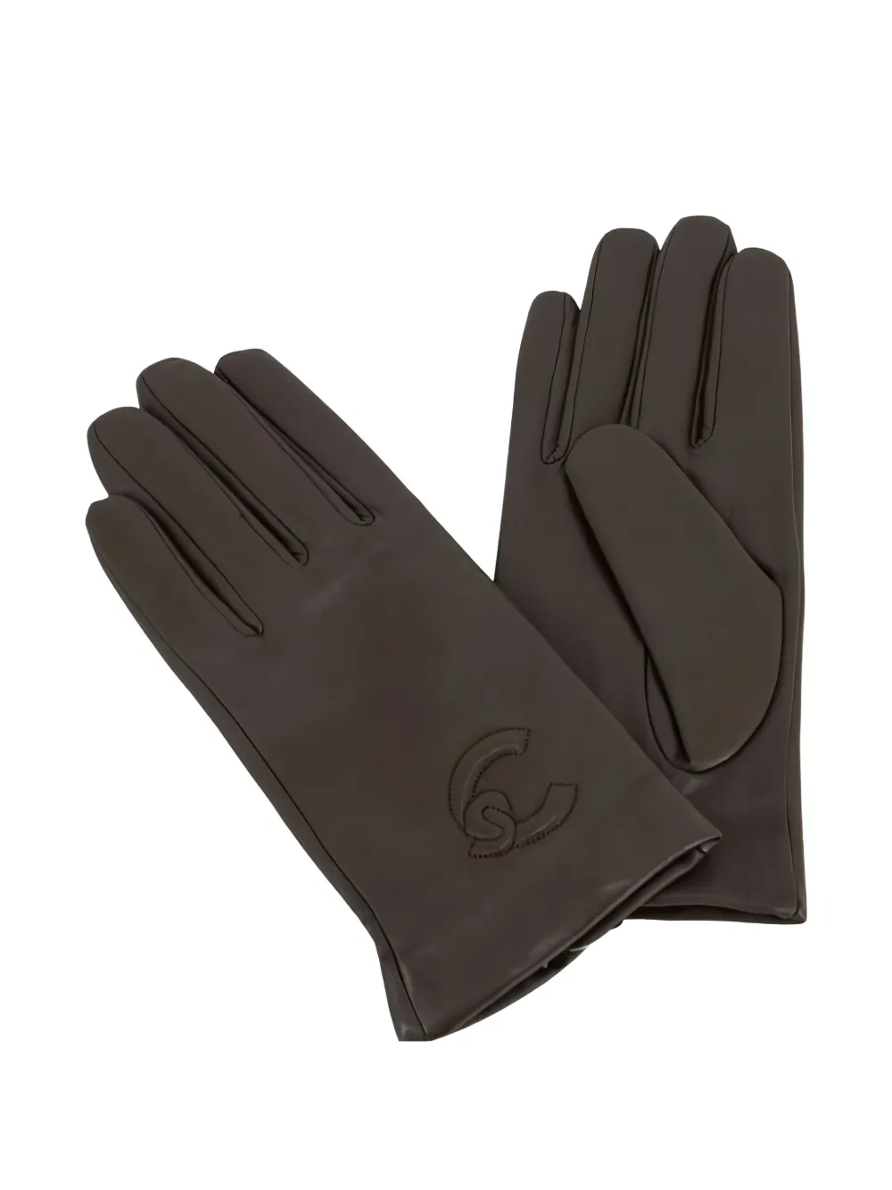 Coccinelle embroidered gloves - Bruin