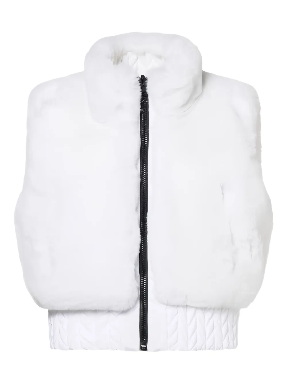 Goldbergh Lina Faux-fur Zip Ski Gilet In White