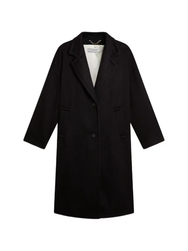 Golden Goose Single-breasted Welt-pocket Coat in Black