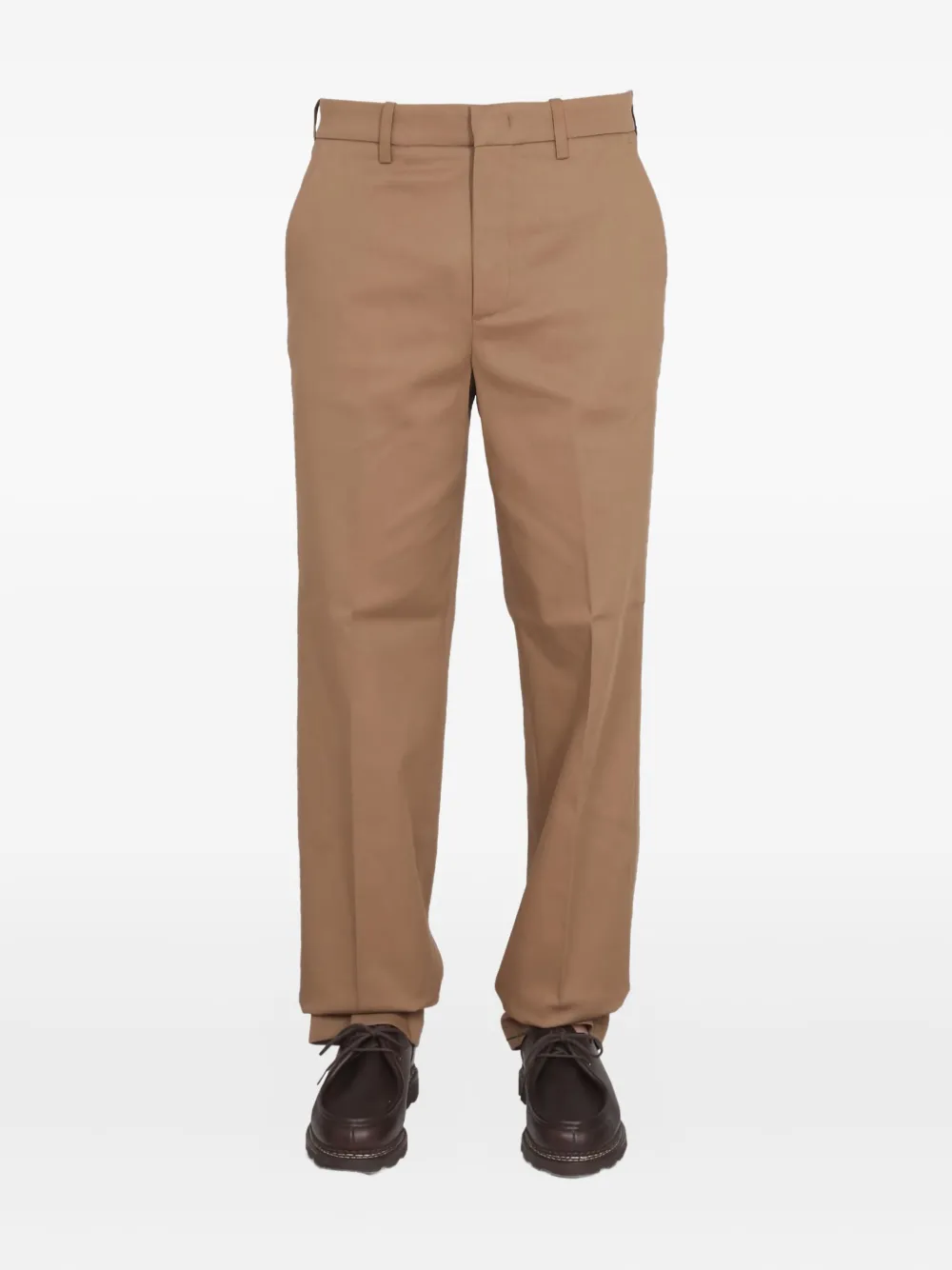 Department 5 cotton-blend straight-leg trousers Beige