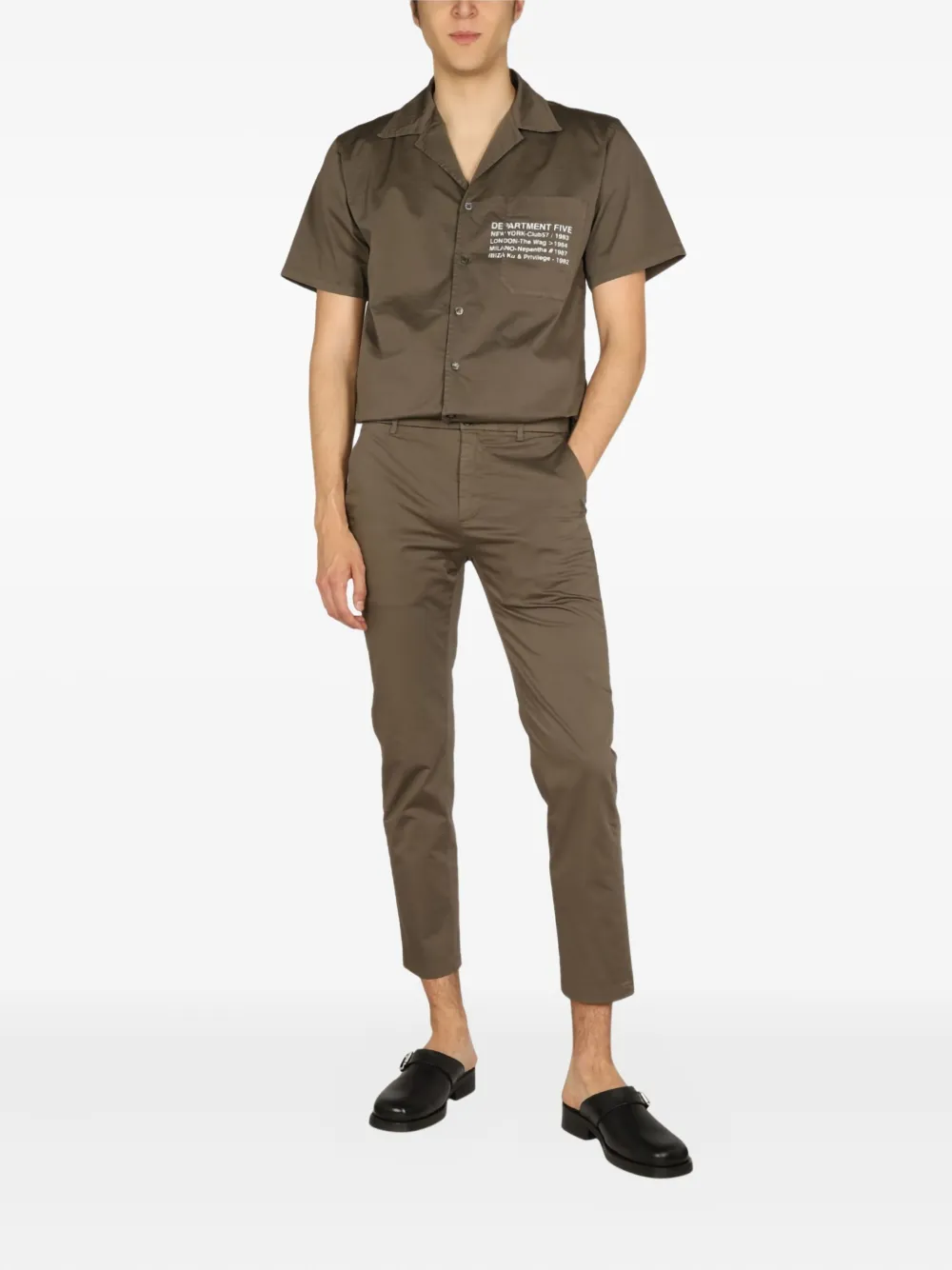 Department 5 short-sleeve pocket shirt - Groen