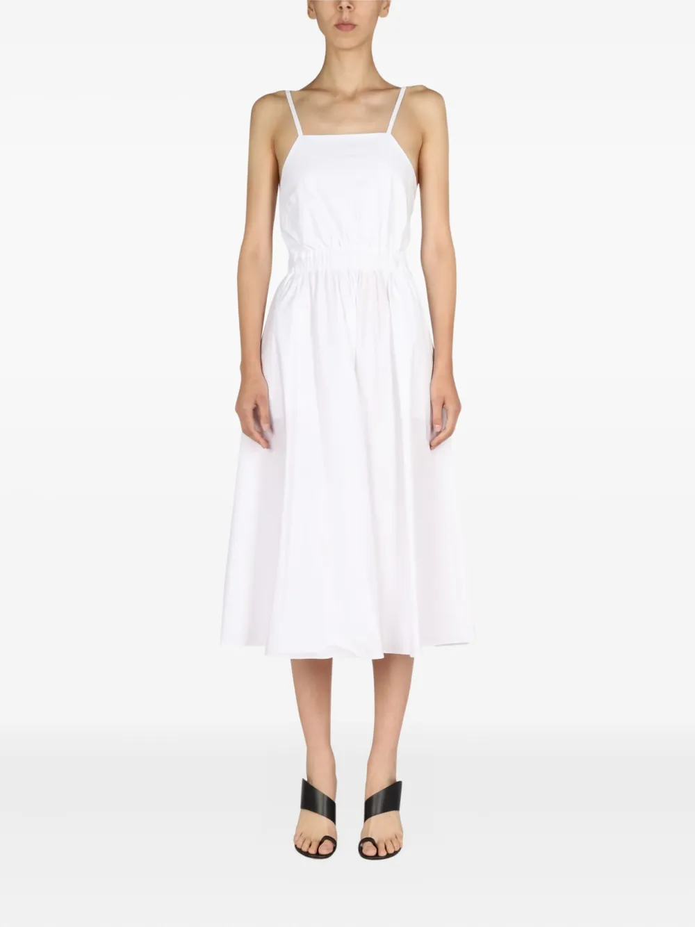 Department 5 tie back-fastening dress - Wit