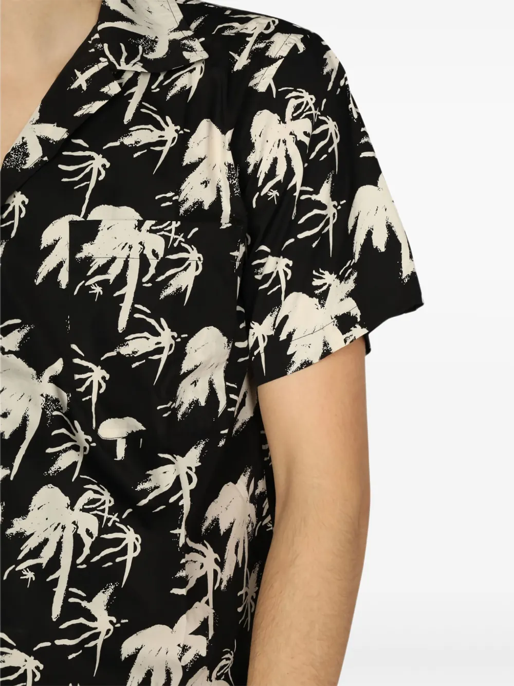 Palm-Print Short-Sleeve Shirt