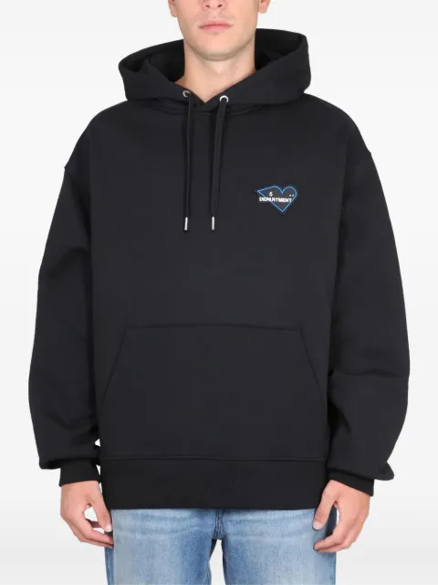Department 5 heart-embroidered cotton hoodie