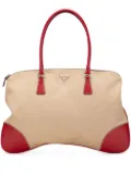 Prada Pre-Owned 2000-2013 Cinghiale Trimmed Canvas Canapa tote bag - Brown