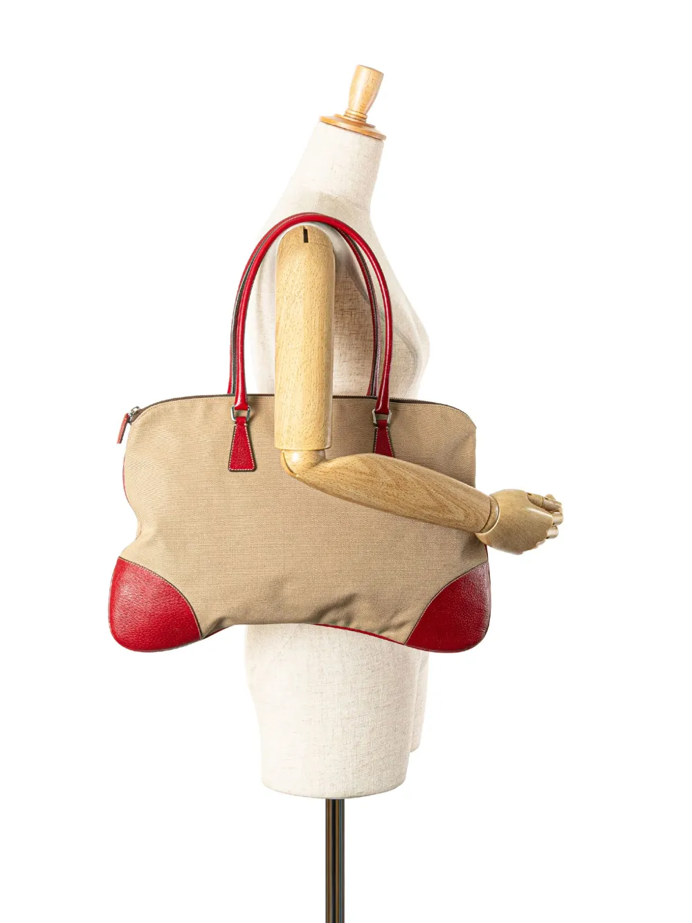 Prada Pre-Owned sac à main en toile Canapa bordée de cuir Cinghiale (2000-2013) | Pre-owned | Image 2