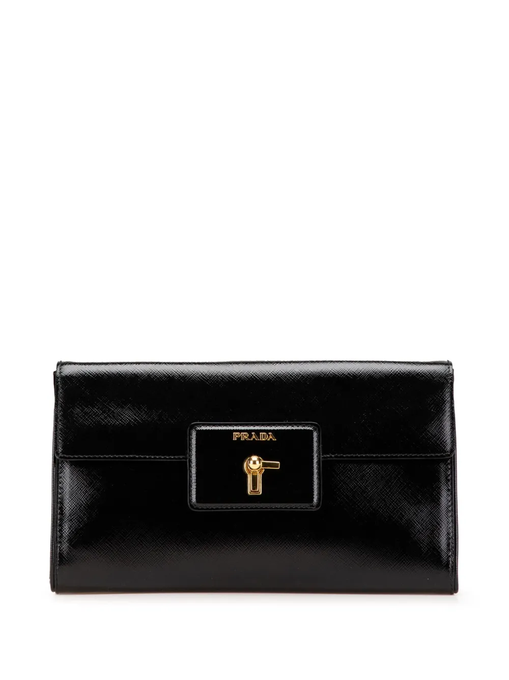 Prada Pre-Owned 2013-2024 Saffiano Vernice clutch bag | Black | Image 1