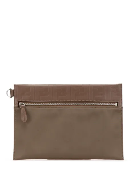 Fendi Pre-Owned bolsa de mano de piel y lona con Zucca en relieve 2010-2025