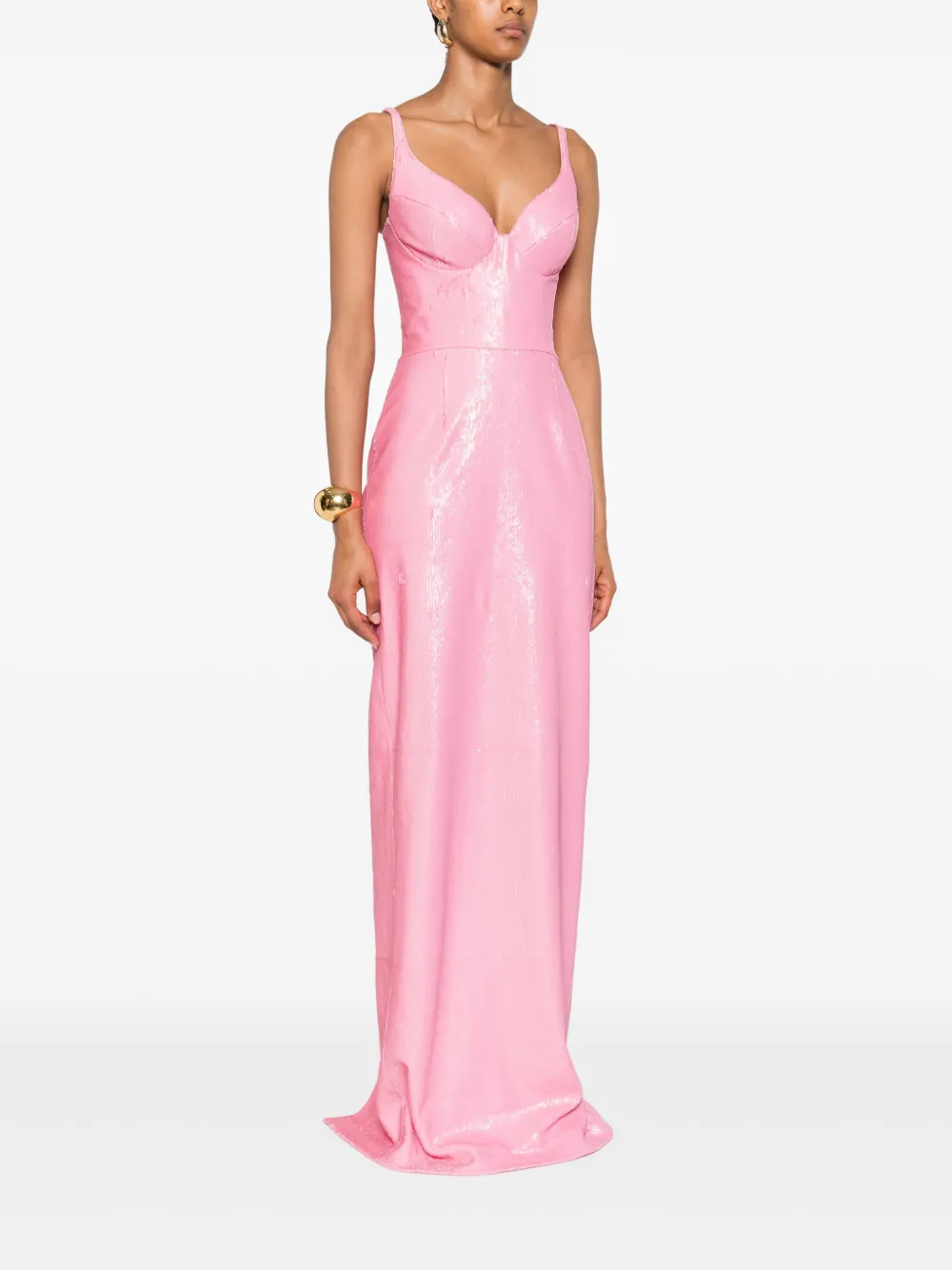 Silk Love & Lace Sequin-embellished Maxi Dress