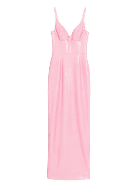 SILK LOVE & LACE sequin-embellished maxi dress