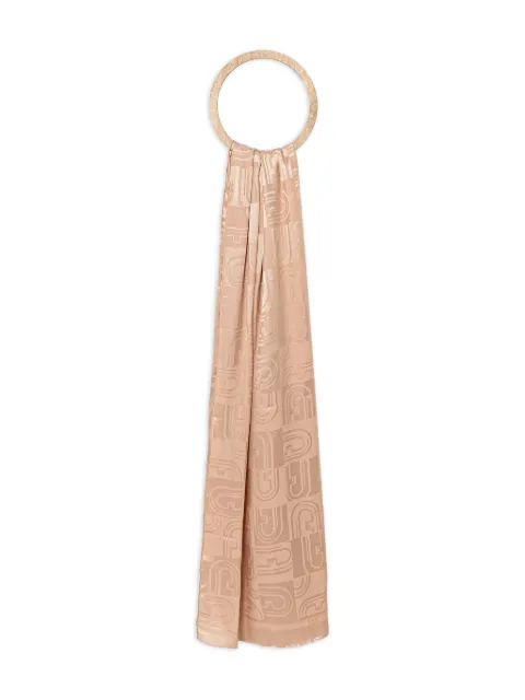 Furla logo-pattern scarf