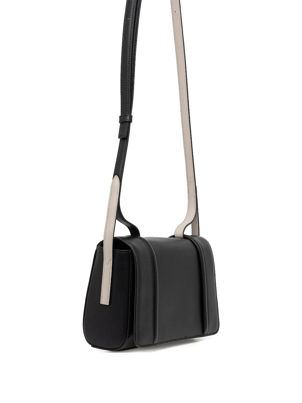 Furla mini Riva S leather flap crossbody bag Zwart