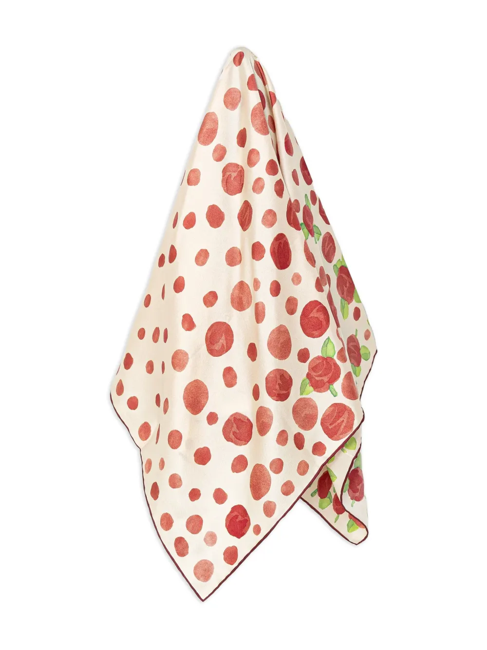 Furla rose-print silk scarf | Neutrals | Image 1