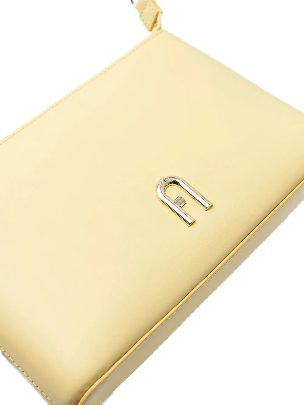 Furla mini Diamante zip-top crossbody bag Geel